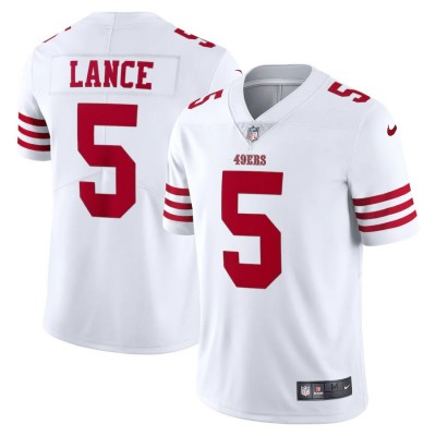 San Francisco 49ers #5 Trey Lance White Nike Men's 2022-23 Limited Stitched NFL Vapor Untouchable Jersey Men's